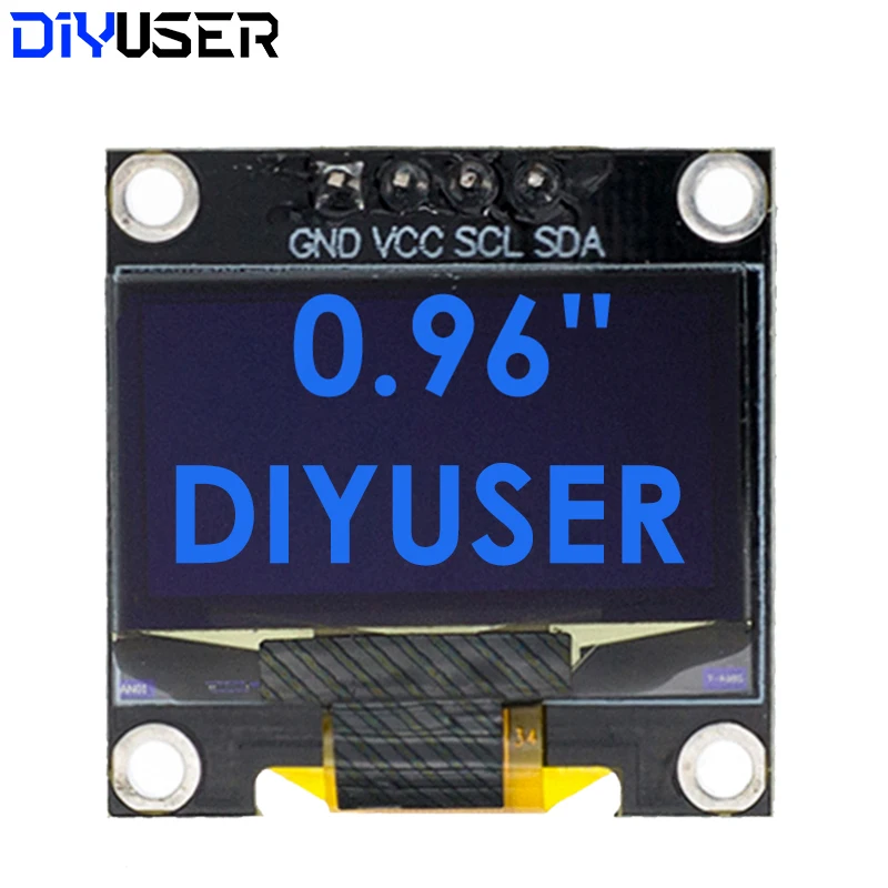 Modulo Display oled bianco seriale OLED IIC da 0.96 pollici 128 x64 I2C SSD1306 12864 scheda schermo LCD per Arduino