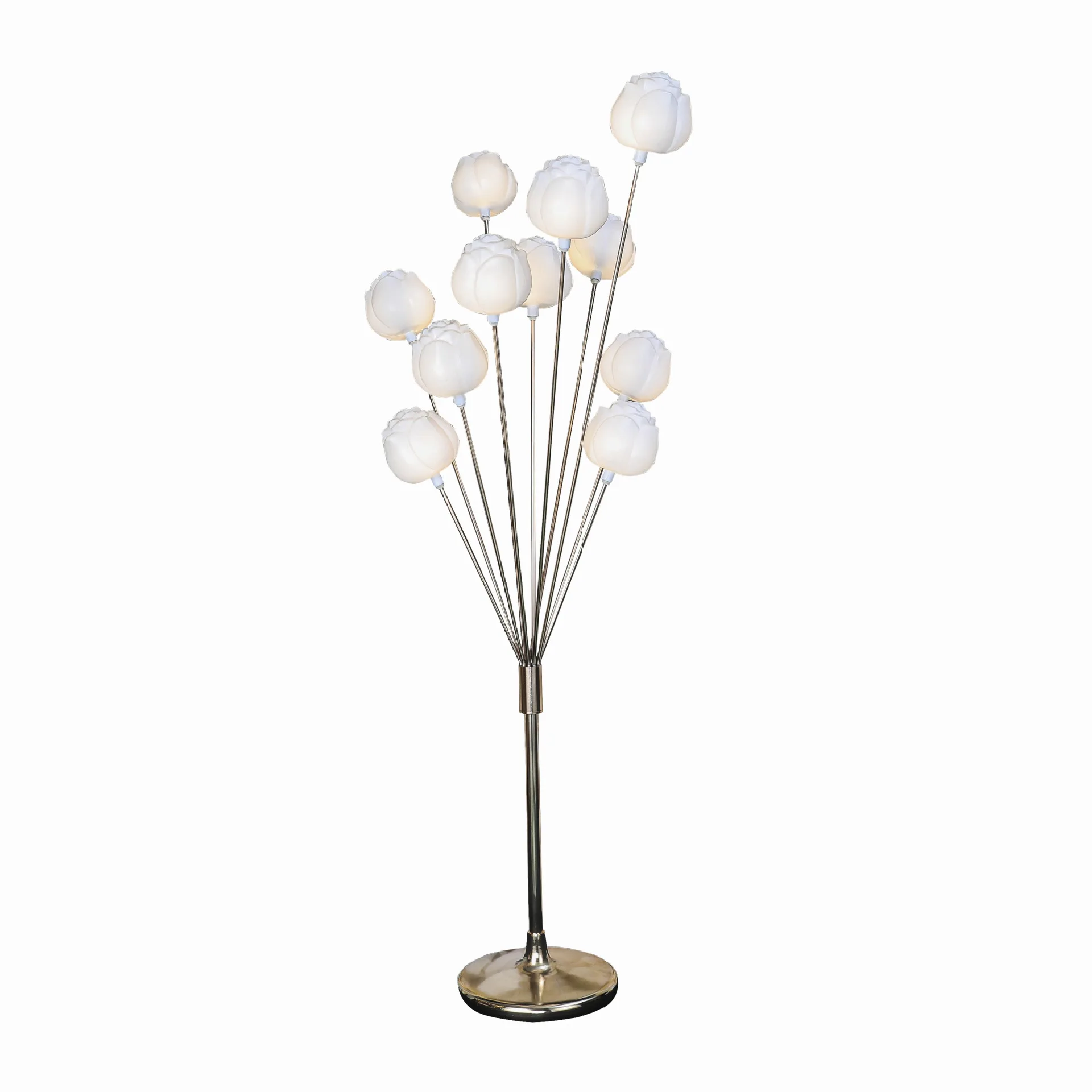 New wedding props electroplated rose bud road guide wedding decoration milky white bubble luminous street guide light