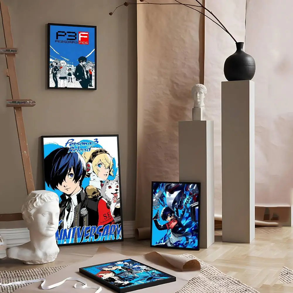 Ame Persona 3 Reload P3RE Movie Sticky Posters Retro Kraft Paper Sticker DIY Room Bar Cafe Aesthetic Art Wall Painting