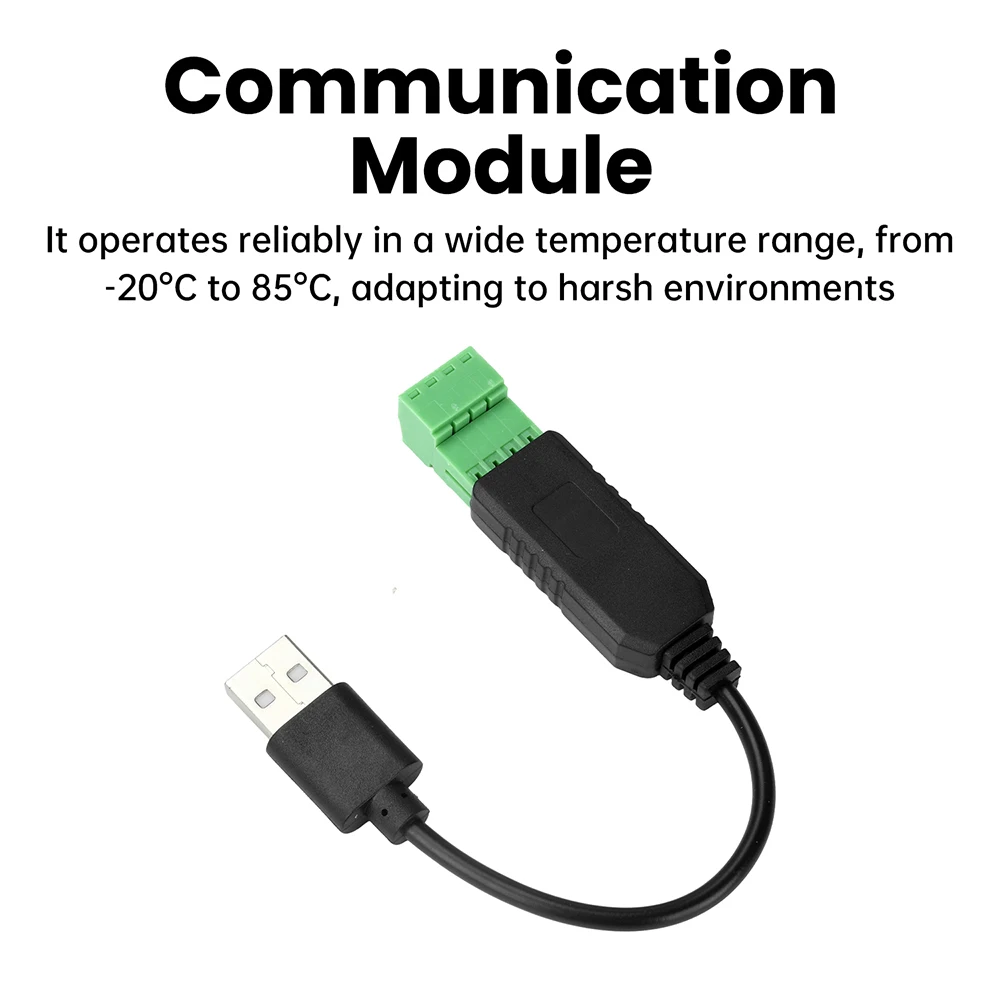 USB-to-RS485 Serial Converter Communication Module, PLC Serial I/O Module, Compatible with Windows, MacOS, Linux and Others