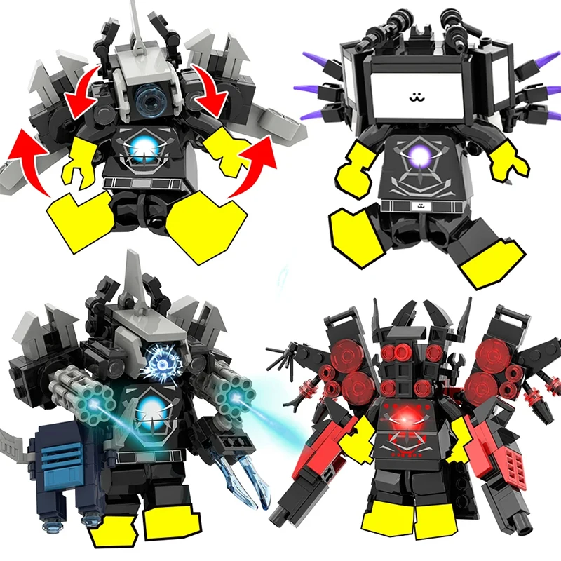 Nouveau Skibidi toilette TVman Multi joint Mini figurines blocs de construction TVman Speakerman caméraman modèle jouets pour enfant cadeau