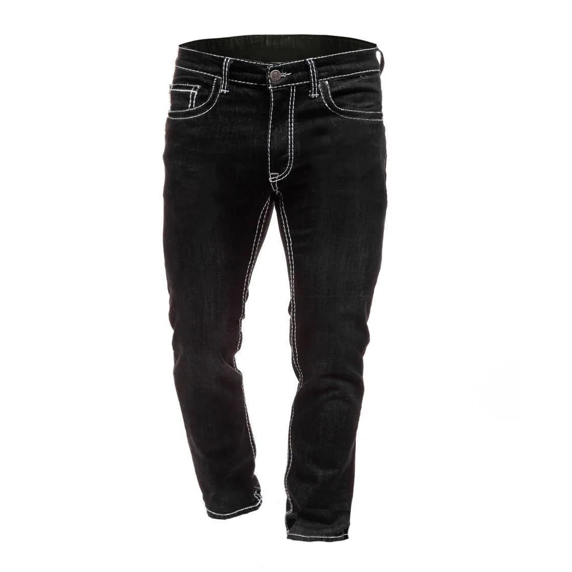 1Pc Y2K Black Jeans… - image