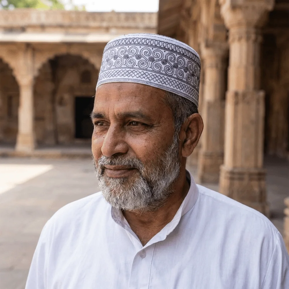 

Cultural Accessory Traditional Muslim Hat Round Ethnic Style Prayer Hat Comfortable Breathable Embroidery Jewish Hat Prayer Use