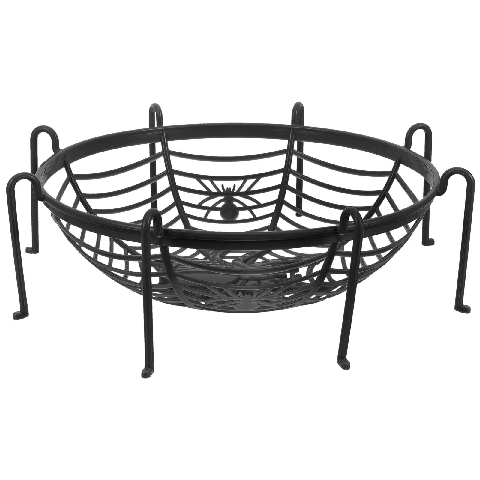 

Candy Basket Spider Web Design Large Capacity Plastic Food Tray Snack Storage Basket For Home Hotel Coffee Shop Halloween
