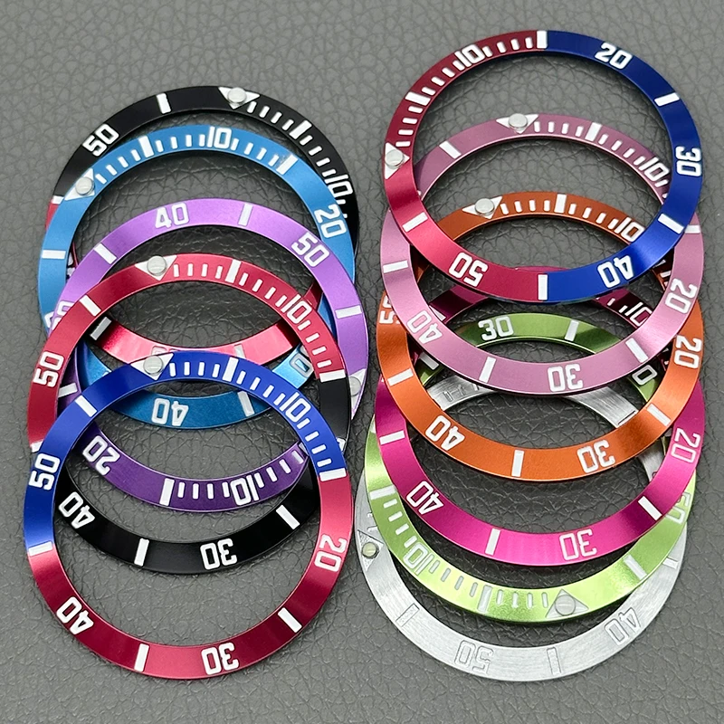 

38X30.6mm Curved Metal Bezel Insert Compatible with SKX007 SKX009 SRPD GMT SUB and Seamaster 300 Series Watch Bezel Ring