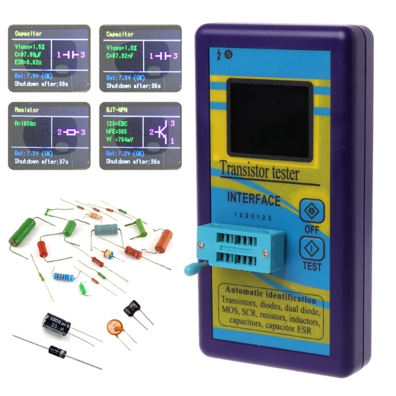 M328 Transistor Tester Diode Capacitance Frequency Meter Soldering