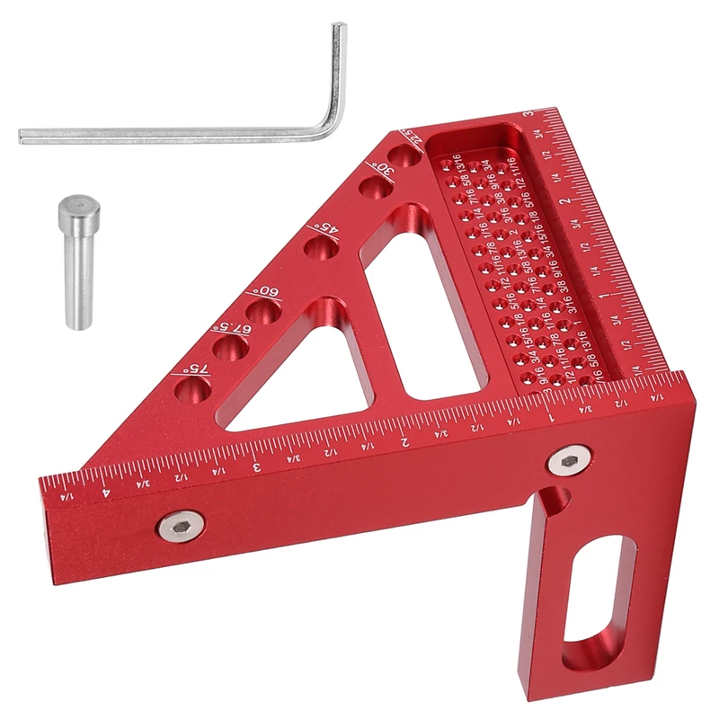 Measurement Tool Woodworking Square Protractor Aluminum Alloy Woodworking Square With Dowel Pins Angler Scriber