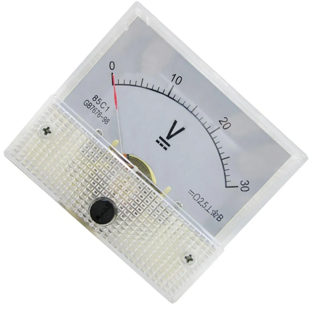 

Analog Voltage Meter DC White Gauge Car Gauges Voltmeter Panel and Power Monitor