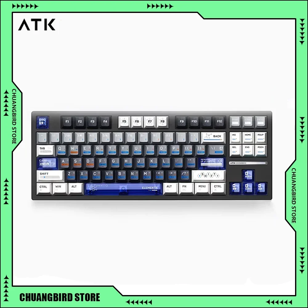 ATK Z87 Pro 87Keys Keyboard Game Keyboard Semi Aluminum Alloy Customized Mechanical Tri-Mode Rgb Hybrid Light Hot Plug Keyboards