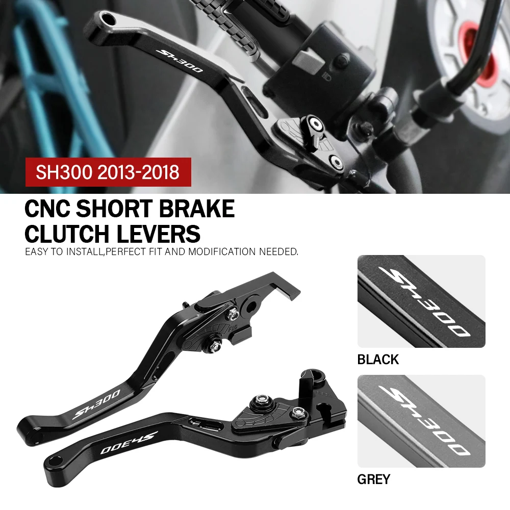 For HONDA SH300 2013 2014 2015 2016 2017 2018 Motorcycle CNC Adjustable Brake Clutch Levers Handle Accessories