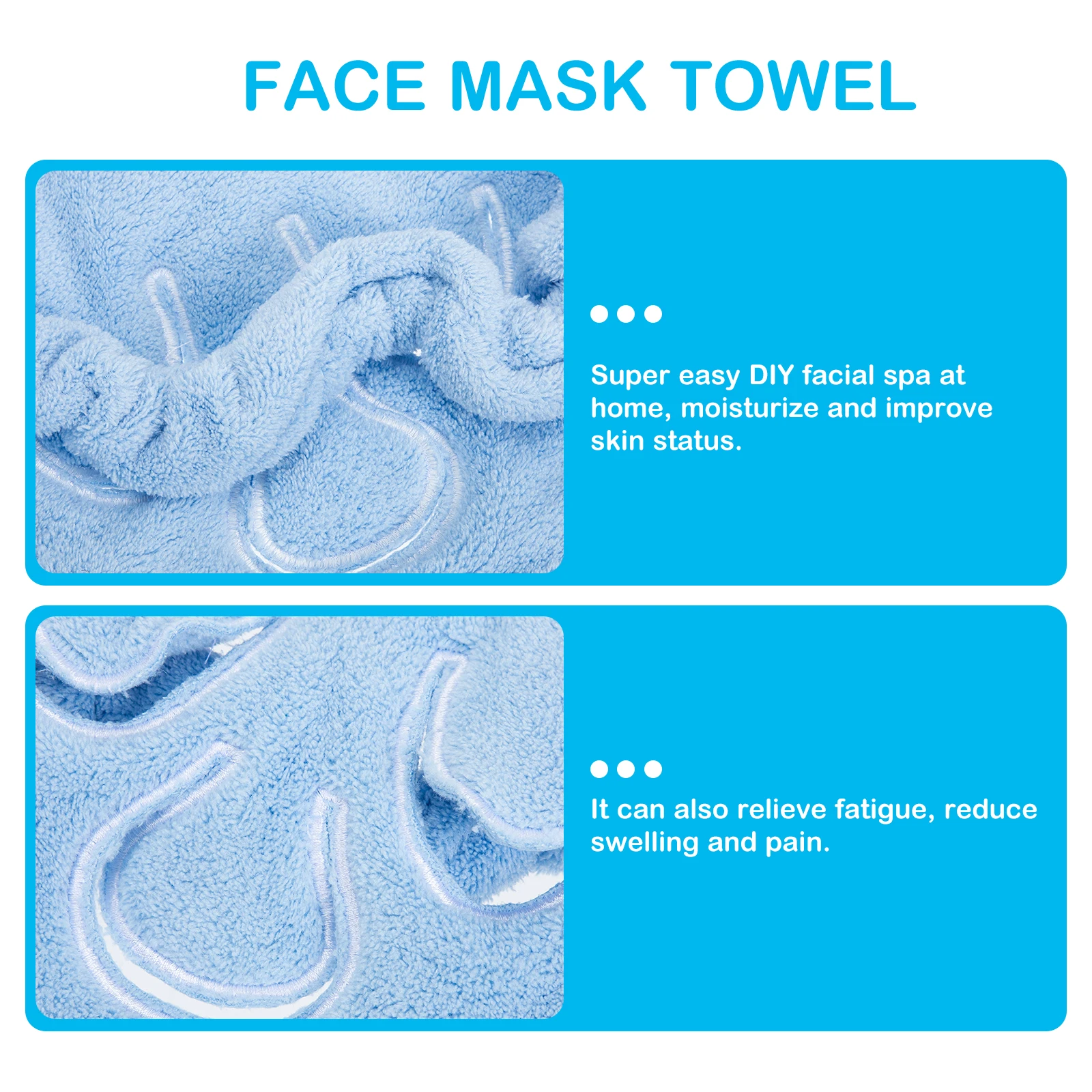 

Coral Fleece Face Mask Towel Home Spa Facial Steamer Reusable Beauty Care Towel Lightweight Moisturizing Anti Puffiness Skin