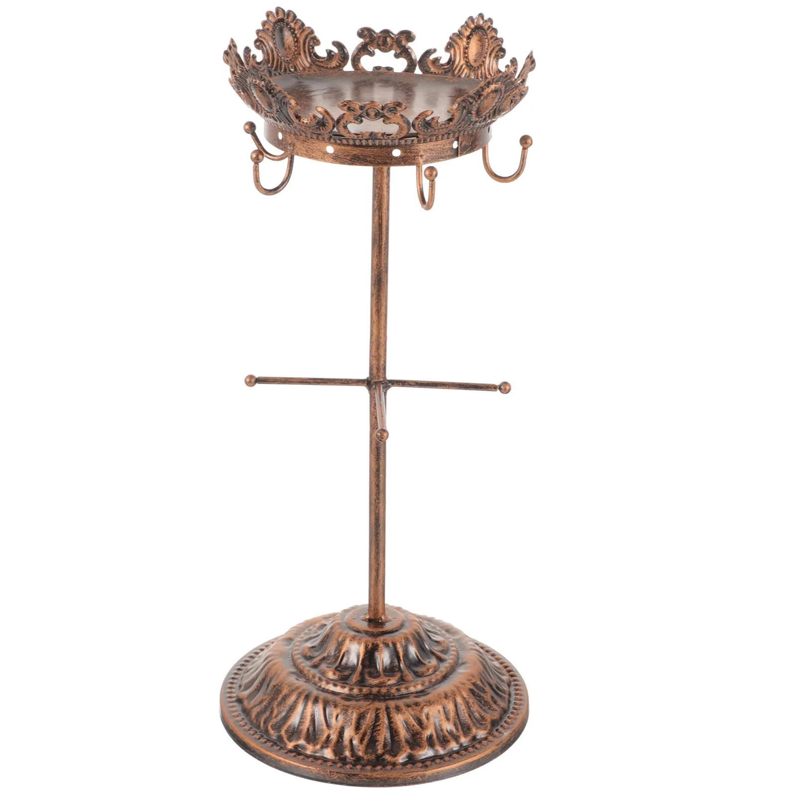 Double Layer Iron Jewelry Rack Desktop Storage Stand Metal Holder Organizer Display for Dressing Table Bedroom