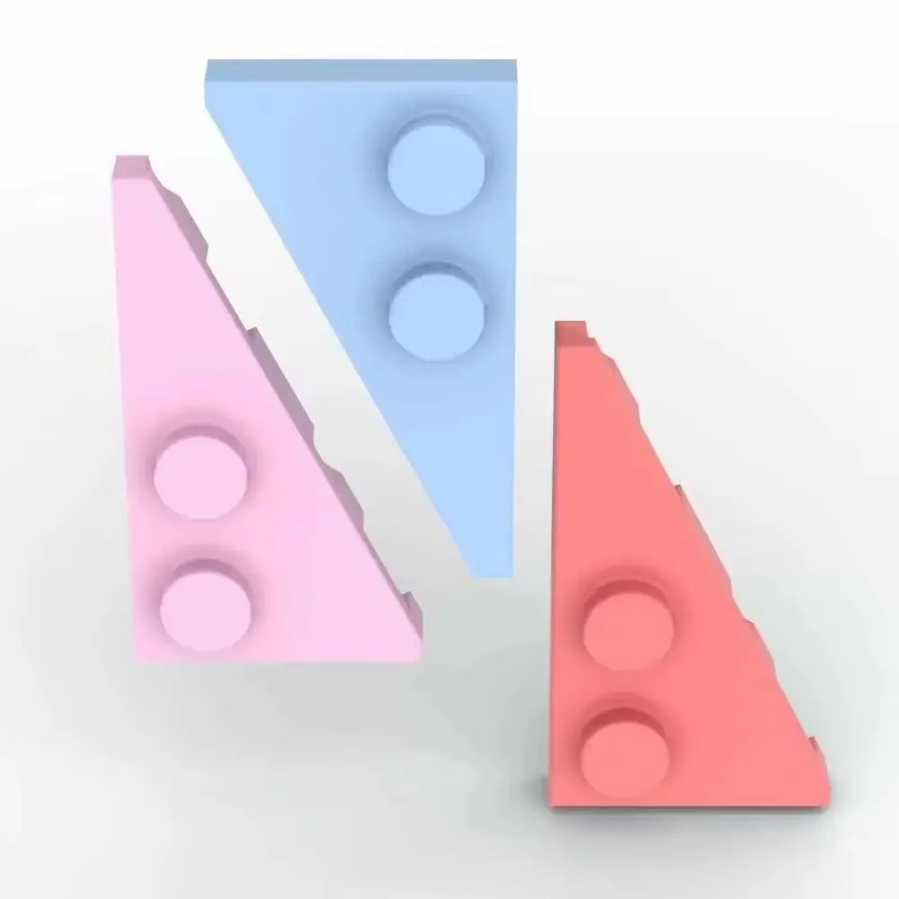 MOC 10PCS 클래식 65426 포인티드 보드 웨지 플레이트 4x2 직각 블록 일반 DIY 장난감 어린이 브릭 소년 휴일 선물