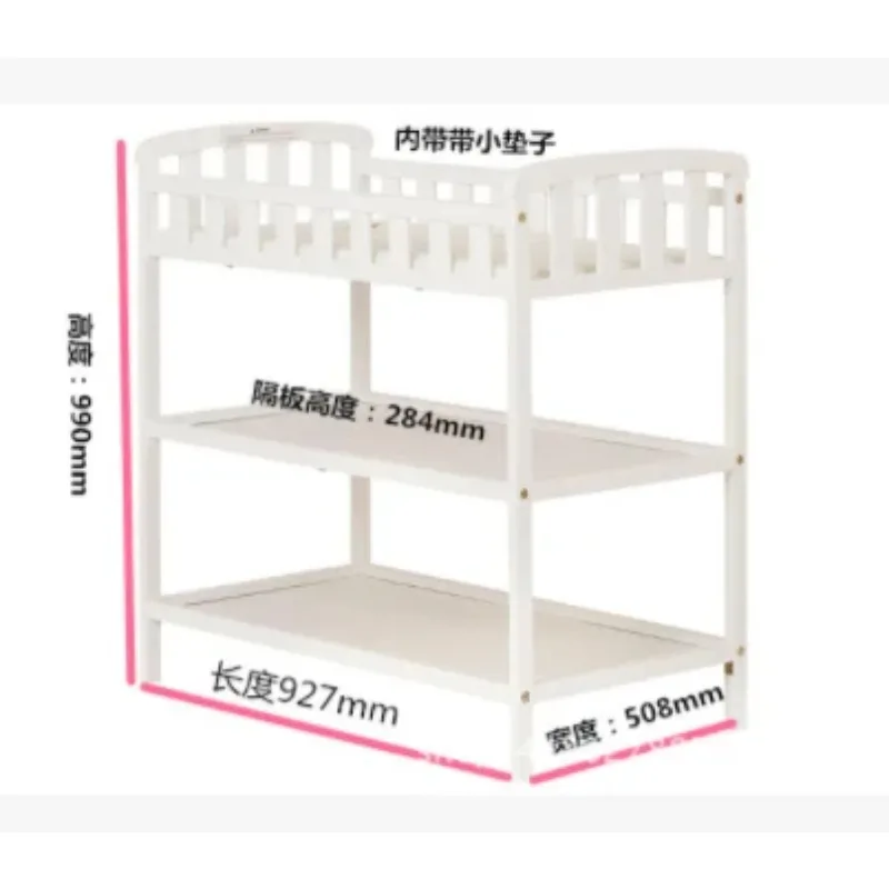 

American multifunctional baby changing table, baby care table, bath table, rack, waterproof padded seat belt