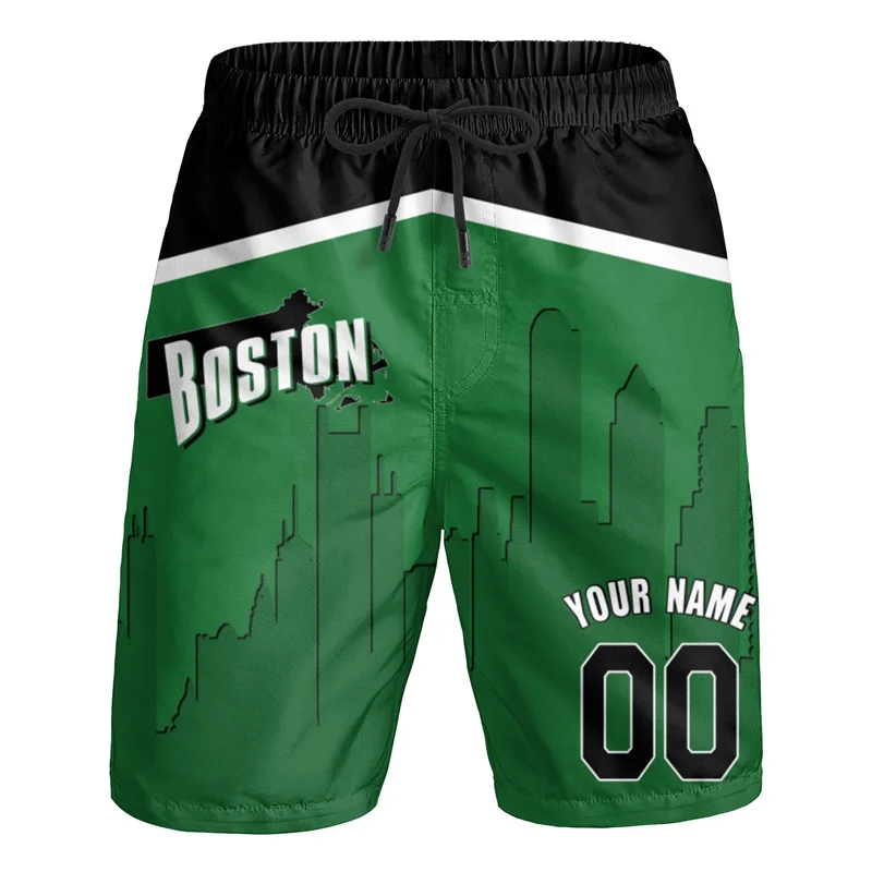 Pantalones cortos para fanáticos del baloncesto con gráficos de Miami City, regalos, pantalones cortos 3D Hip Hop y2k, traje de baño Hawaiano de