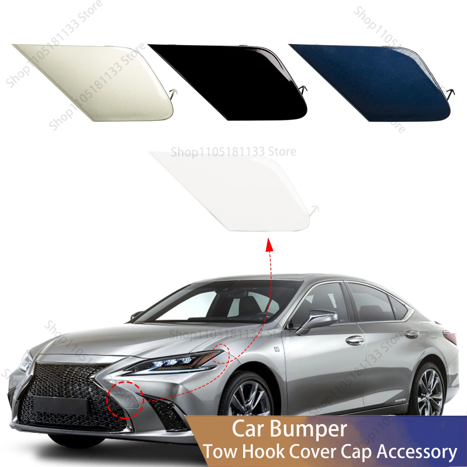 For Lexus ES Series 2019-2021 Front Bumper Tow Hook Cover 5212833919 Precision Fit Professional Grade Installation