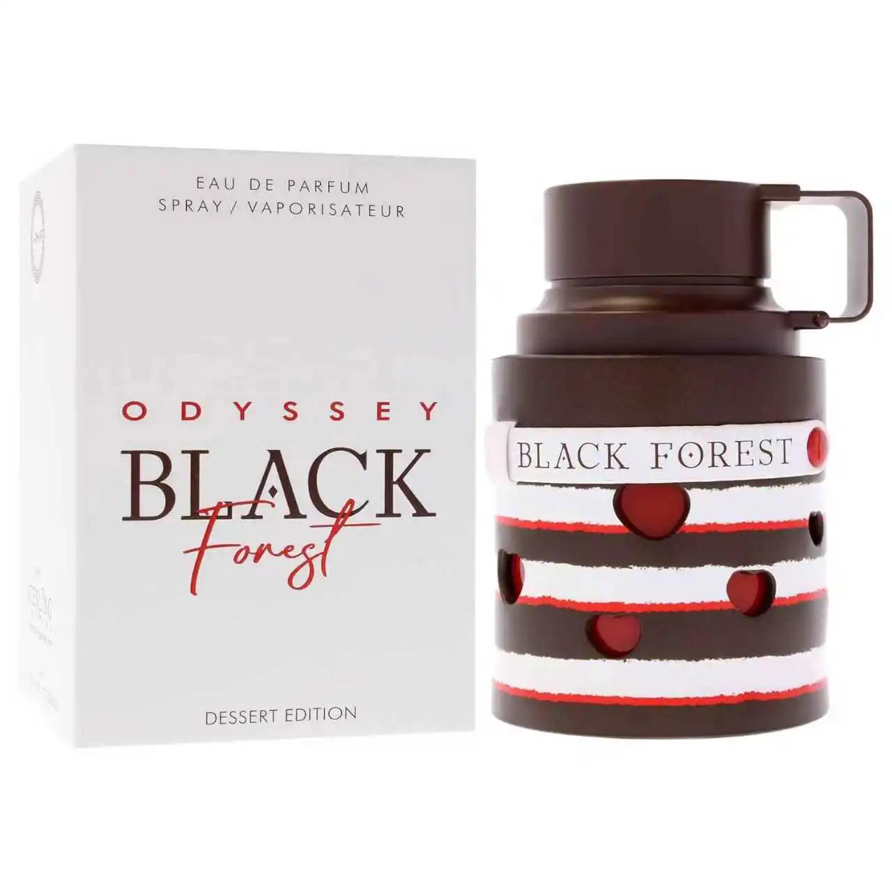 

Парфюмерная вода Odyssey Black Forest Dessert Edition, бутылка уникального дизайна, насыщенный аромат, ароматы унисекс