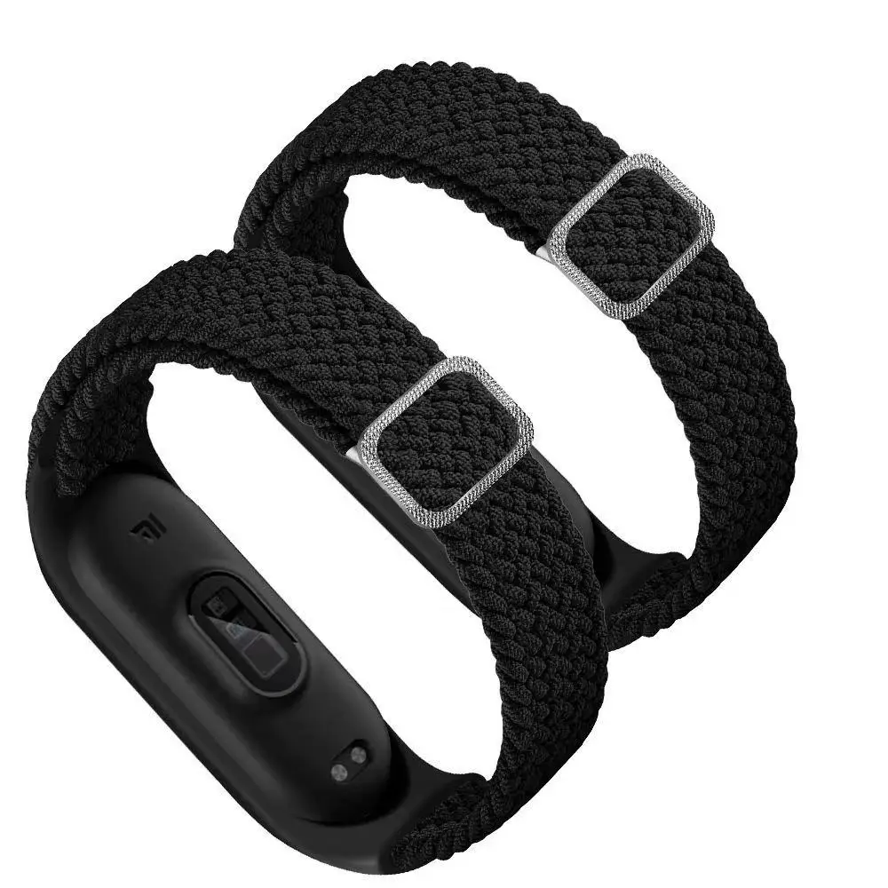 調整可能な伸縮性ストラップ Xiaomi Mi Band 7 6 5 4 3用 快適なファブリックブレスレット Miband 7リストバンド Mi Band 6 5 4用 コレア