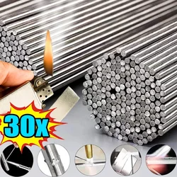 10/30Pcs Easy Melt Aluminum Welding Rod Low Temperature Universal Steel Copper Welding Cored Wire Solder Repair Holes Hand Tools