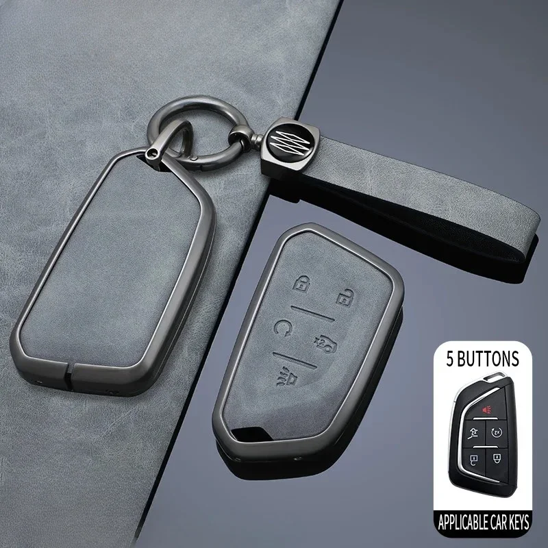 

5 Buttons Silicone Car Fob Key Cover Case For Buick ENVISION Chevrolet Silverado 2023 Cadillac GMC Remote Keychain Accessories