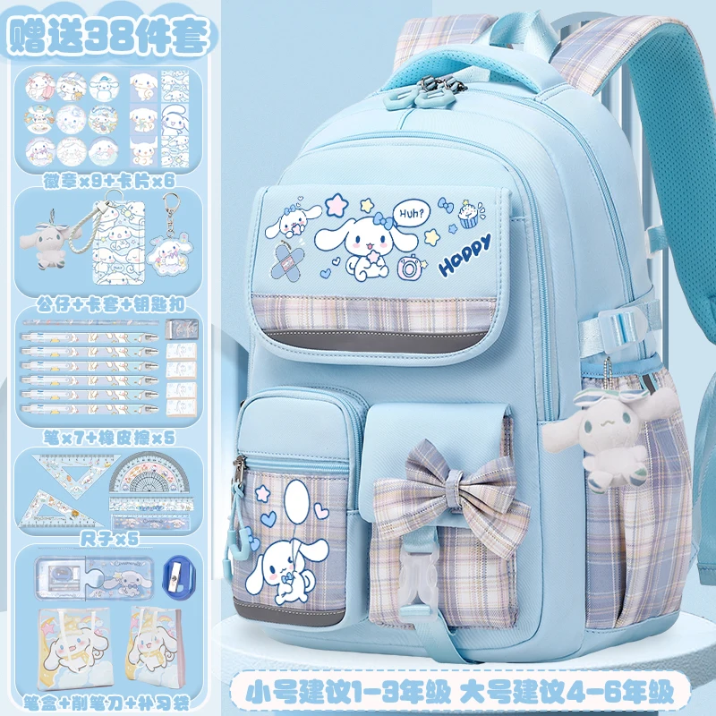 Sanrio Cute Fashion Print School Backpack, Croomy Campus Backpack, High-Quality Melody, Cinnamoroll Back to School