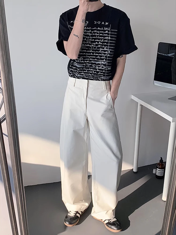 

Свободные широкие джинсы Cleanfit, мужские ленивые брюки с напуском, свободные брюки-клеш в американском стиле High Street, дышащие брюки...