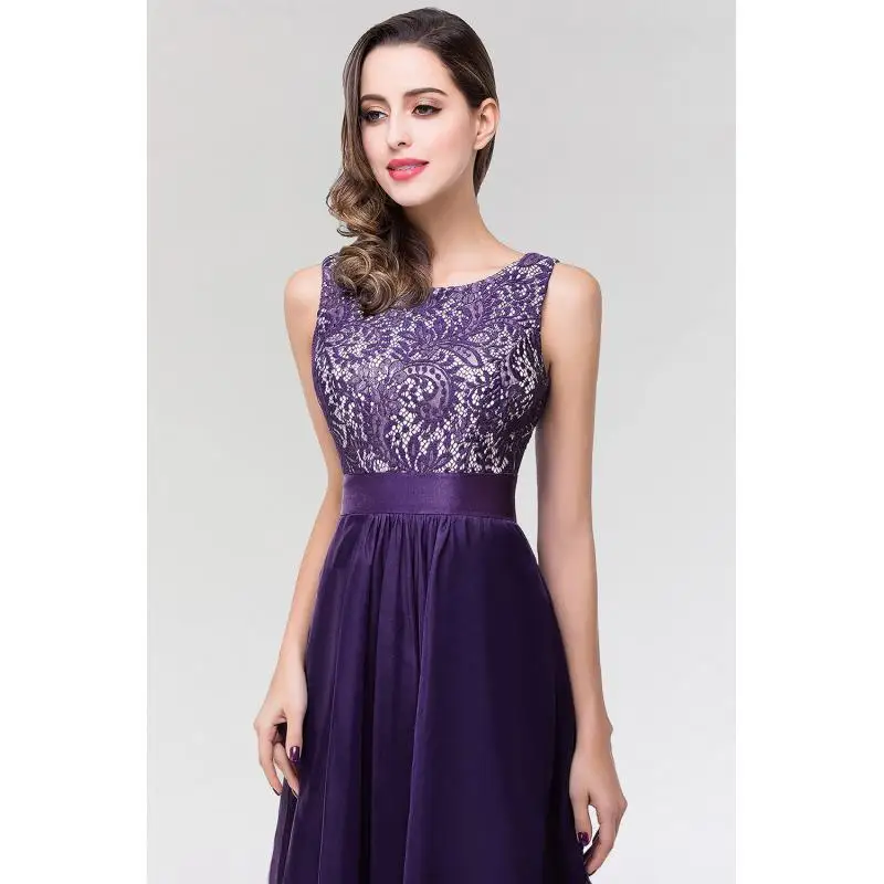 2025 Charming Prom Dress O-Neckline Illusion Lace Appqulies Corest Sleeveless Chiffon Skirt Long Maxi Gown Formal Occasion Gown