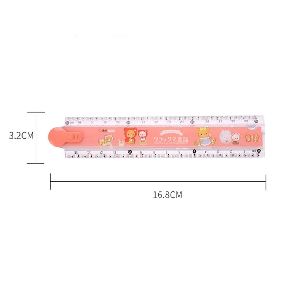 1pc Kawaii Bear Plastic Folding Straight Ruler Cute Stationery Measuring Tool School Office Supplies