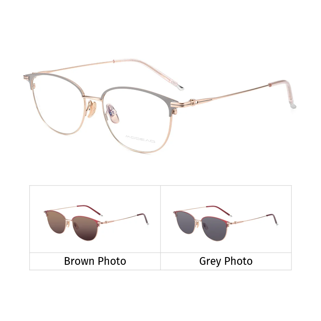 Titanium IP Plated Eyeglass Frame | Blue Light Blocking Scratch-Resistant Optical Lenses | Prescription Eyeglasses