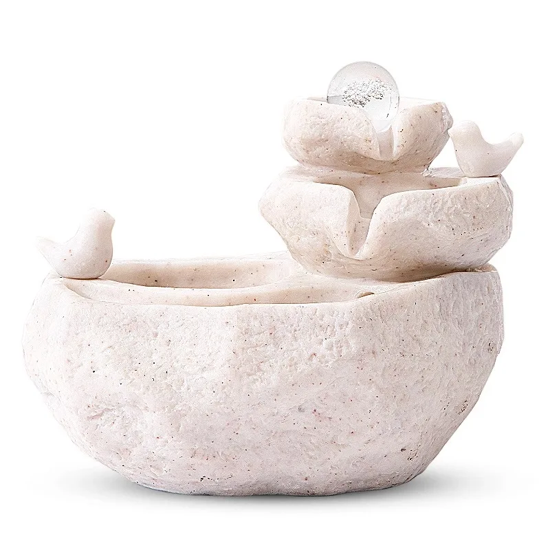 

Rockery running water humidification purification bonsai desktop fountain store home desk transfer ball flow gold gathering