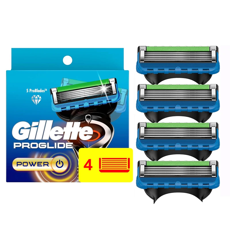 

Лезвия для бритвы Gillette Fusion Proglide Flexball Power, 5 лезвий, гладкие бритвенные лезвия для мужчин с 4 бритьями