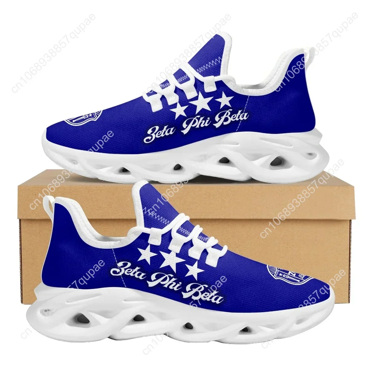 Custom Made New Professional Running Shoes Zeta Phi Beta Printed Cushion Running Wears Women Men Anti Slip Walking Sneakers Hot 2