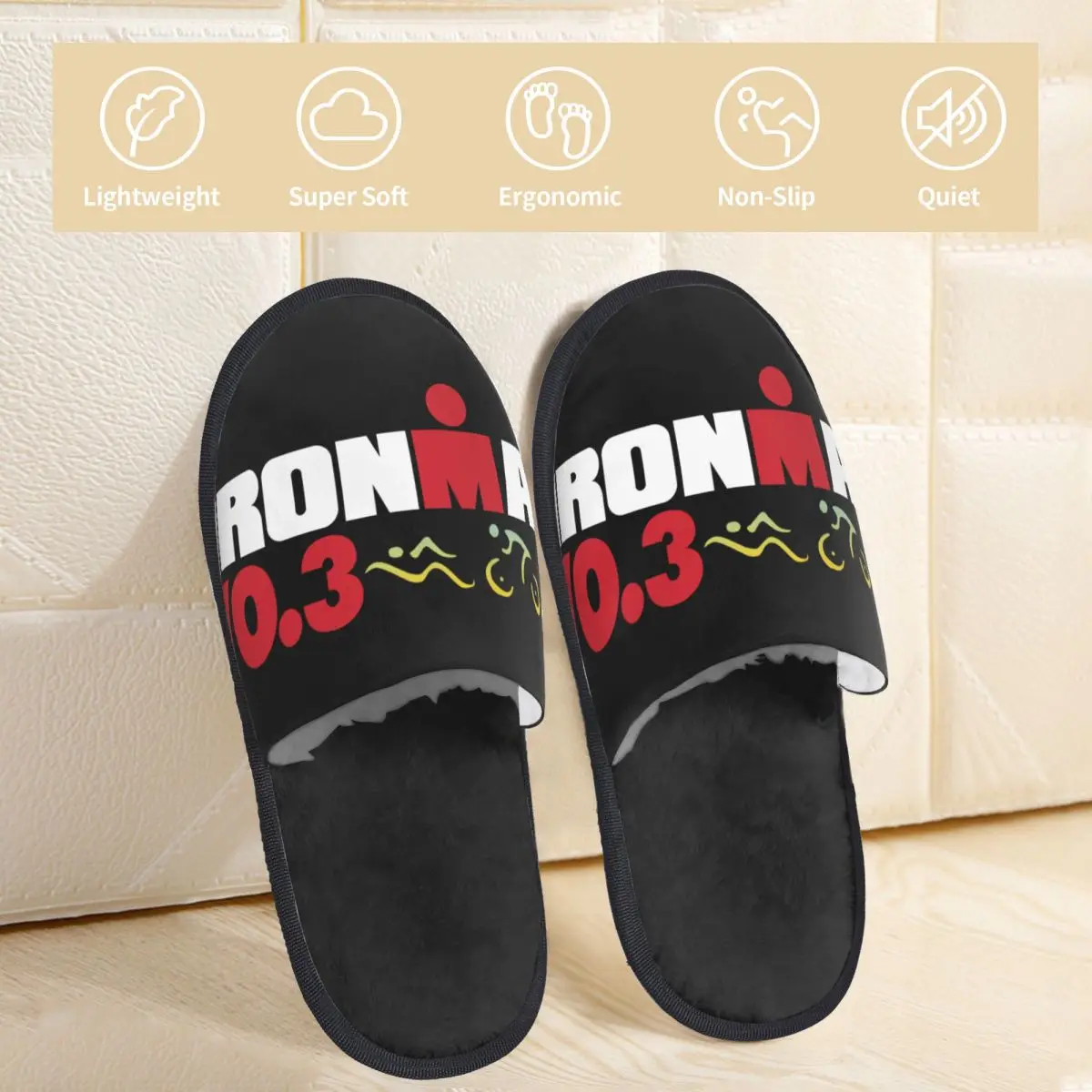 Cotton Slippers para Triathlon, Natação, Ciclismo, Corrida, Casa, Interior, Maratona, Cozy Memory Foam Slides, Anti Slip