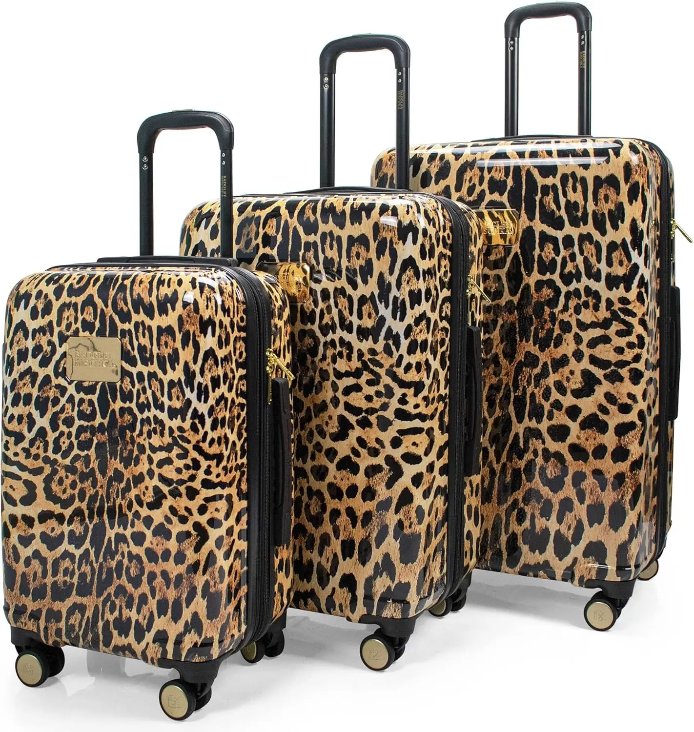 Leopard 3 Piece Pc-Abs Expandable Luggage Set