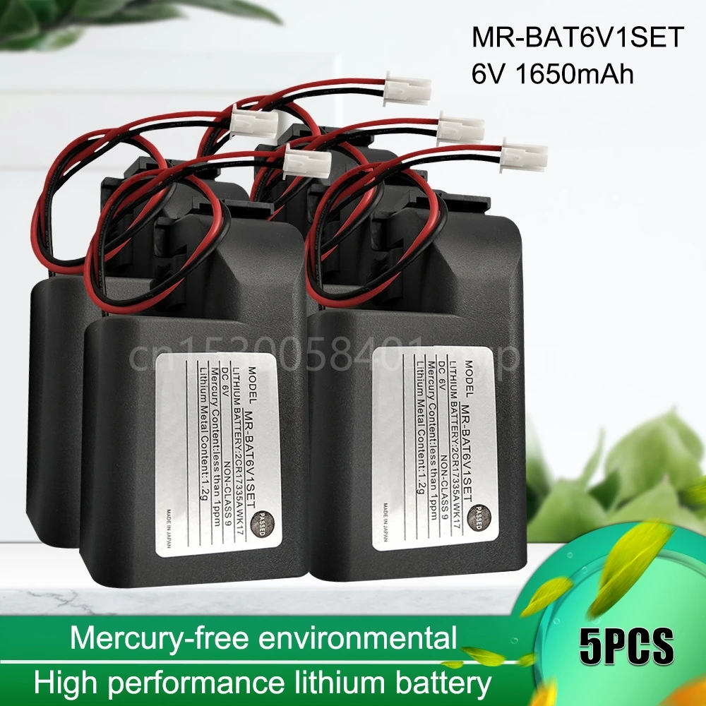 

5PCS Original MR-BAT6V1SET MR-J4 6V 2400mAh PLC Battery 2CR17335A WK17 with Wire Leads for Servo CNC System