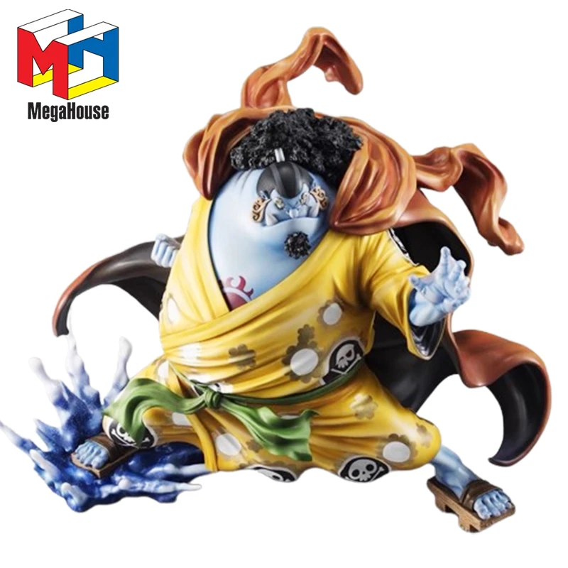 Original Megahouse Mh Pop One Piece Anime Figure Jimbei Oka Shichibukai Gk Action 28cm Figure Collectible Gifts Pvc Model Toys