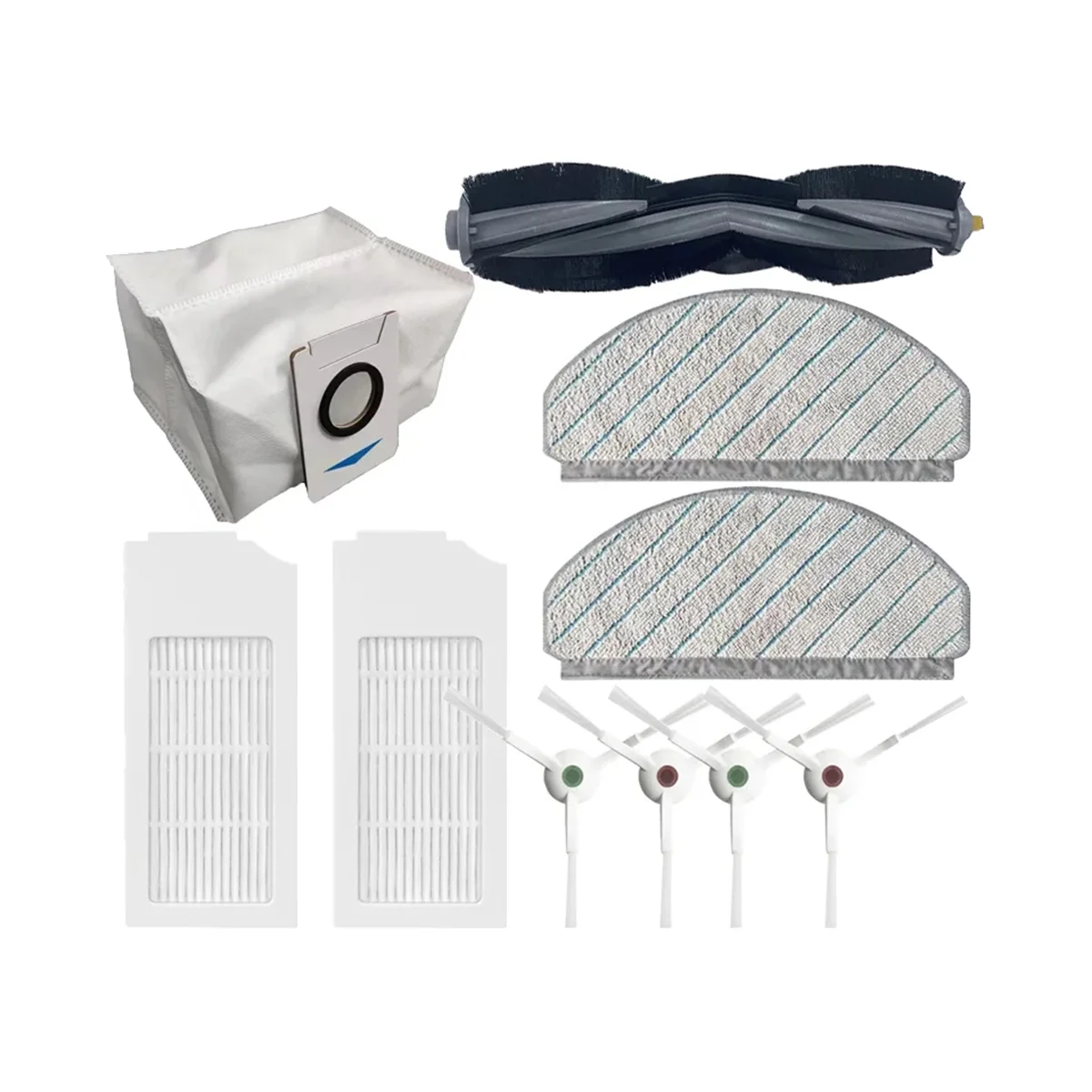 ل Deebot T10/T10 Plus جهاز آلي لتنظيف الأتربة فرشاة جانبية رئيسية كيس لجميع الغبار فلتر Hepa ممسحة قطع غيار القماش