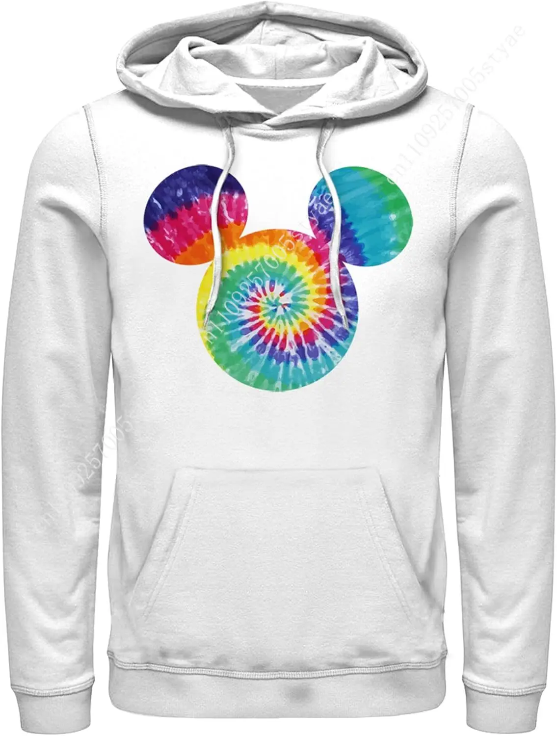 

Disney Men's Mickey Friends Rainbow Tie-Dye Mickey Mouse Logo Pull Over Hoodie