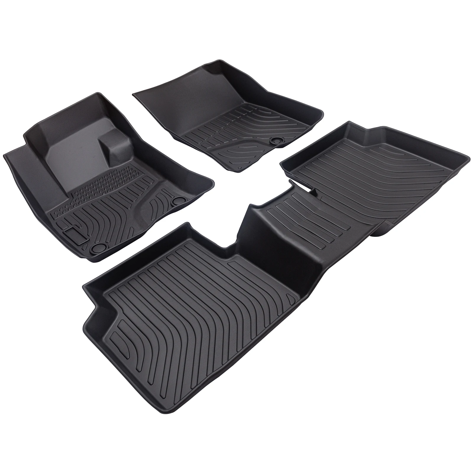 سجادات أرضية السيارة لسيارة Ford Escape 2020-2022، سجادات أرضية مطاطية TPE لجميع الأحوال الجوية باللون الأسود