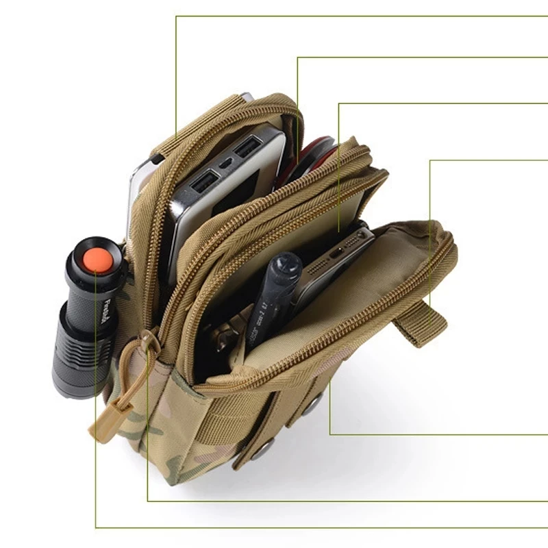 Militaire Tactische Heuptas Fanny Pack Voor Mannen Riem Pouch Mannelijke Buik Banaan Bum Hip Kangoeroe Kleine Heuptas Telefoon Echtgenoot Side