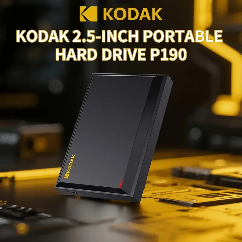 

KODAK P190 2.5" Portable External Hard Drive 1TB/500GB USB 3.0 - Fast Transmission for PC, Laptop, Smartphone& Storage