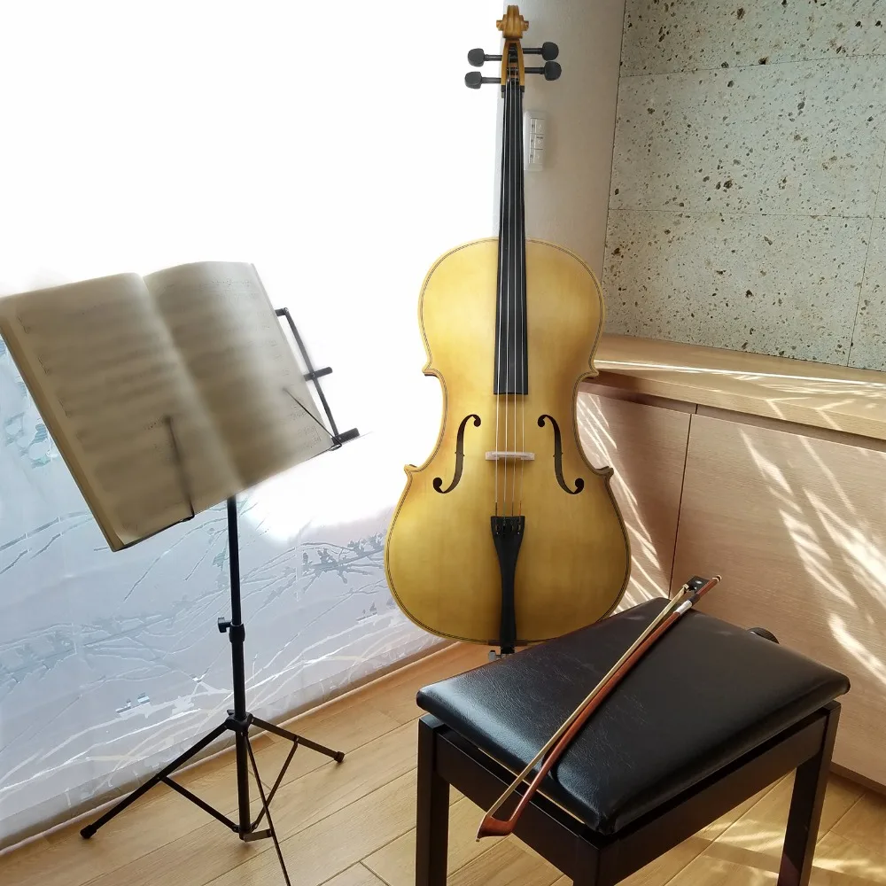 جديد 4/4 احترافي لليد اليمنى من خشب الزيزفون الذهبي غير اللامع مع حقيبة #1