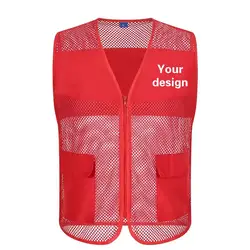 Outdoor Men Multi Pocket Baggy Vest 2023 Summer Men Casual Thin Mesh Shooting Work Outerwear Sleeveless Jacket With Many Pockets