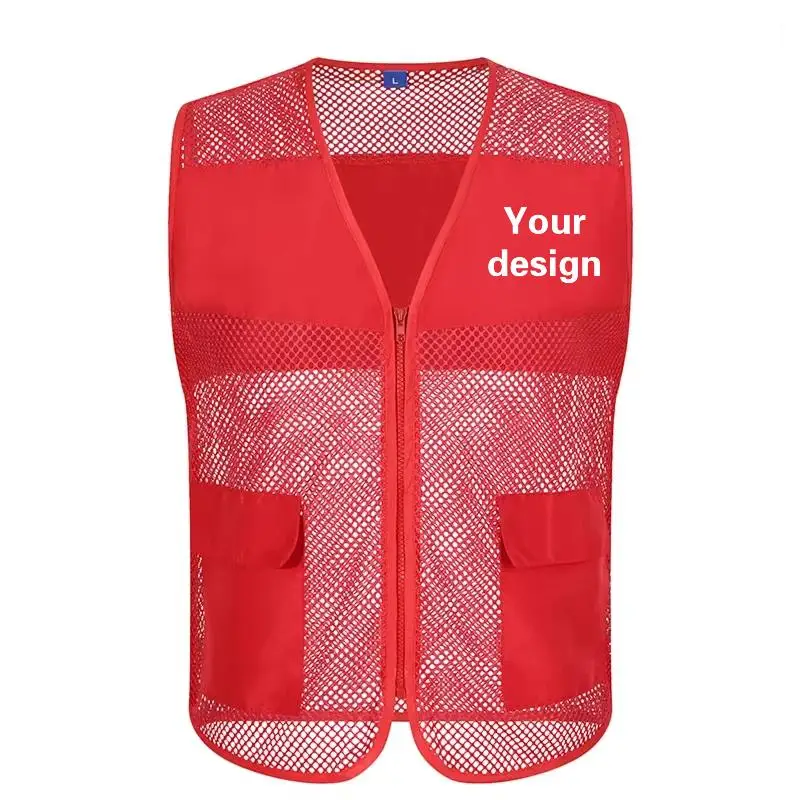 Outdoor Men Multi Pocket Baggy Vest 2023 Summer Men Casual Thin Mesh Shooting Work Outerwear Sleeveless Jacket With Many Pockets