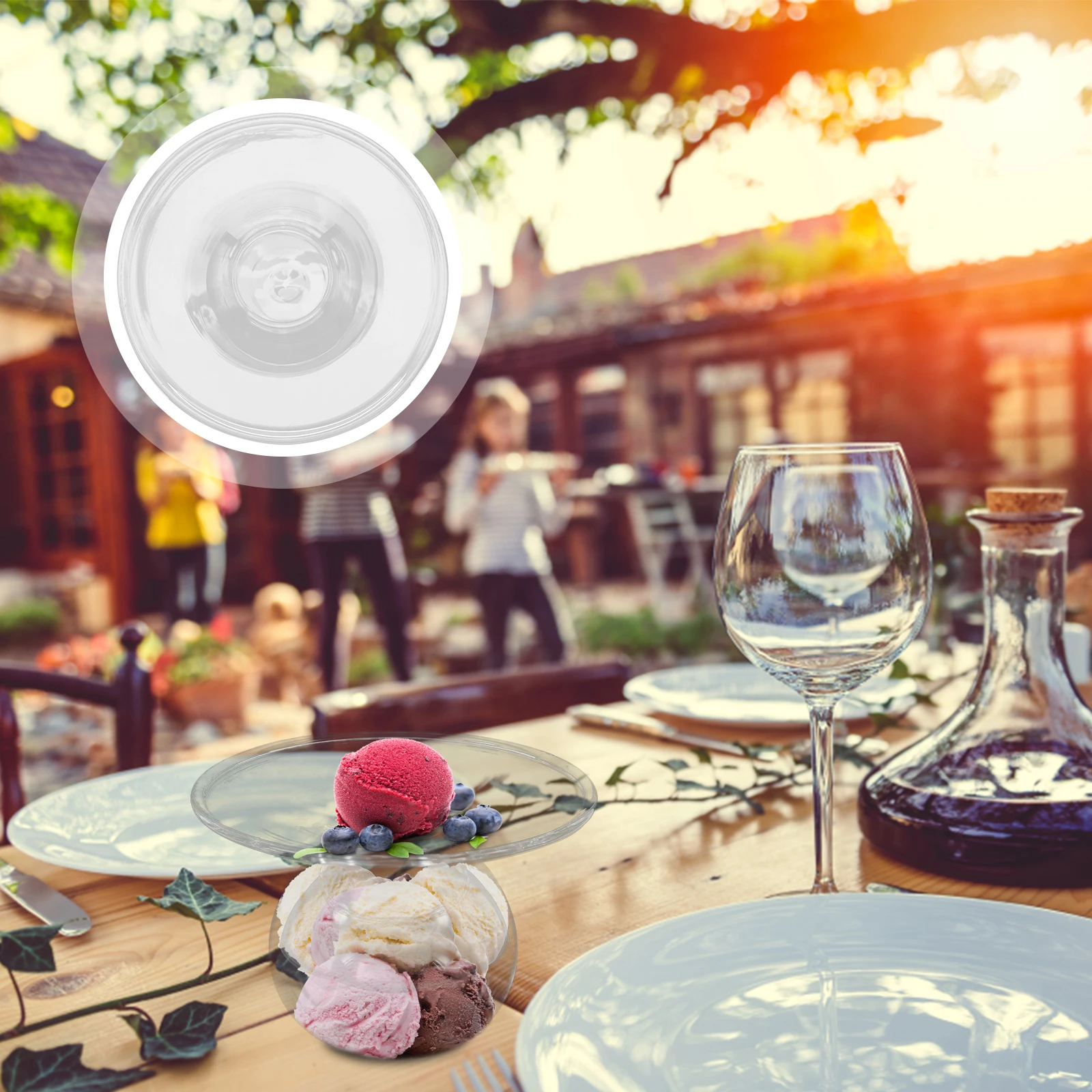 

Clear Glass Ice Cream Cup Transparent Pudding Dessert Bowl Fruit Juice Cocktail Glass Container for Parties Gatherings