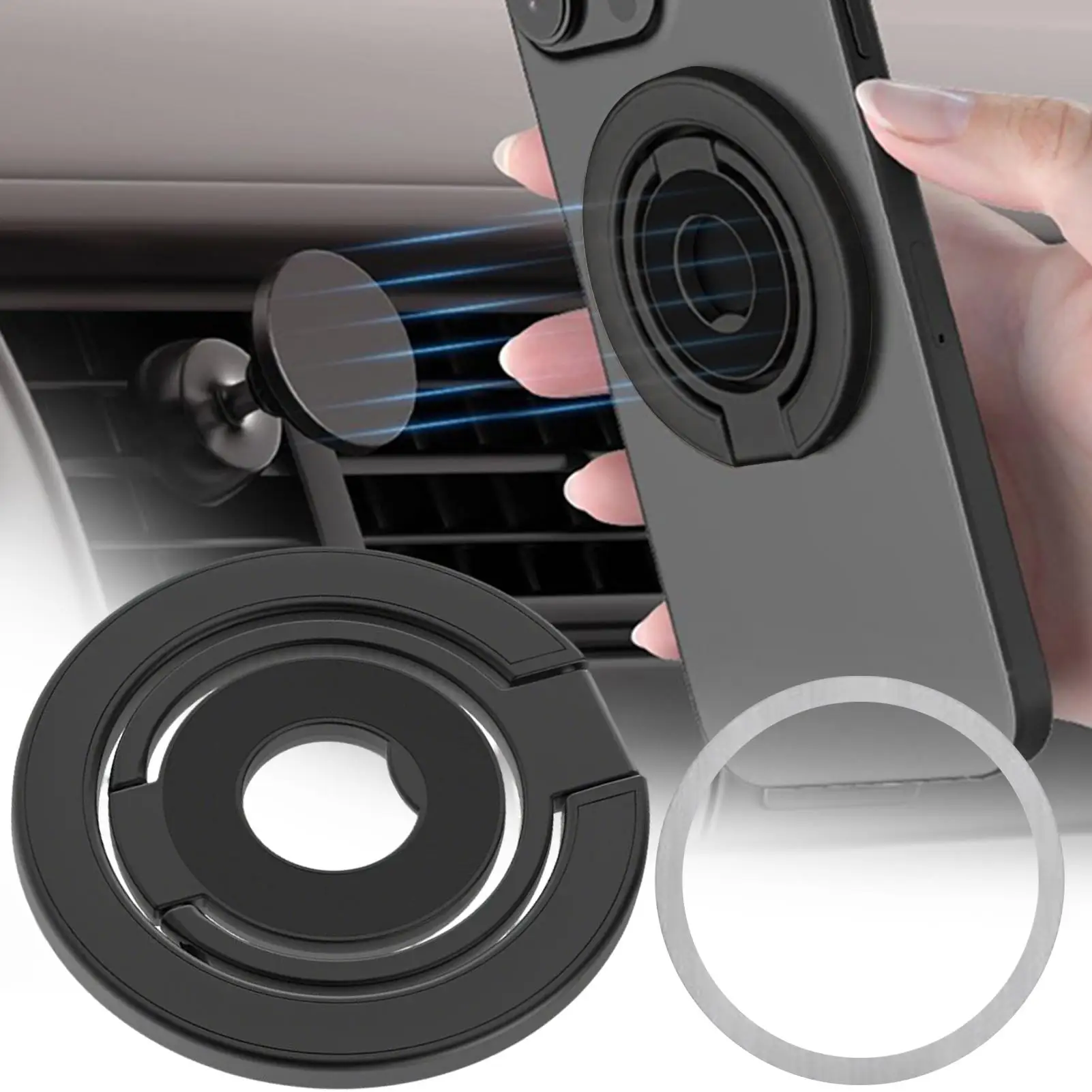 자석 휴대폰 거치대 회전식 자석 휴대폰 케이스 데스크 홀더 가정 사무실 여행 데스크탑 기숙사 휴대폰용