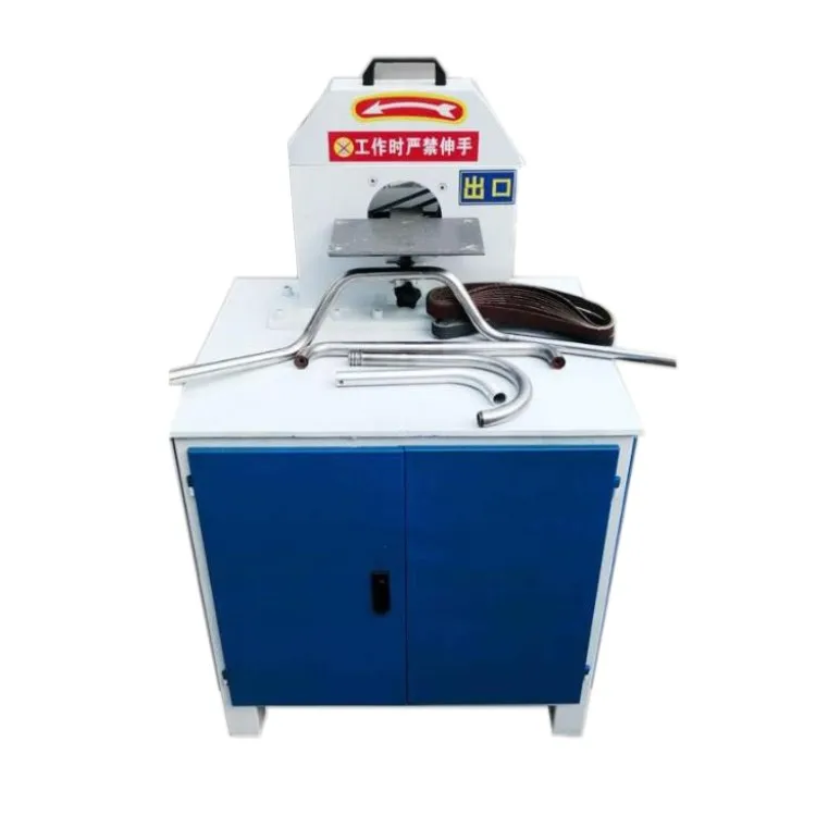

Faucet Automatic Polishing Machine Elbow Belt Sander Steel Pipe Descaling Equipment Small Round Pipe Elbow Drawing Machine