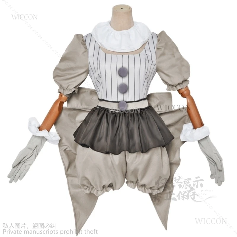 2024 novo anime cos palhaço penny halloween meninas sábio horror lolita vestir-se feminino fantasia vestido carnaval festa conjunto completo dos desenhos animados