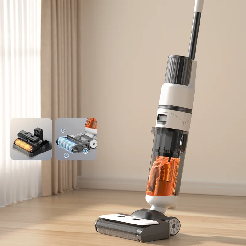 Factory Custom Logo Brand Good Quality Rechargeable Cordless Intelligent Wet Dry Vacuum Cleaner For Floor Cleaning
