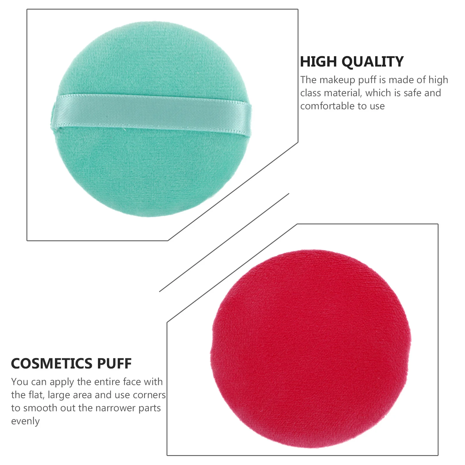 10 Stück Make-up-Pads für Mädchen, Gesichtskosmetik, Puff-Applikatoren, langlebiges, weiches Material für den täglichen Gebrauch, kleine Make-up-Puff, loses Puder-Pad